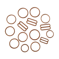 Precio de fábrica al por mayor: Anillos de metal ecológicos personalizados para sujetadores, deslizadores, ganchos para bikini, cierres, anillas de elevación, anillas en O, lo último en moda.