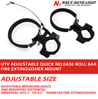 Support de pince noir de sécurité en aluminium réglable UTV support d'extincteur à dégagement rapide pour UTV universel Can-am Polairs etc.