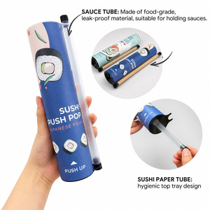 Nuevo Envase Ecológico Personalizado para Llevar, Tubo Push Pop para <span class=keywords><strong>Sushi</strong></span>, Contenedor Ecológico para <span class=keywords><strong>Sushi</strong></span> Push Pop - Product Image 5