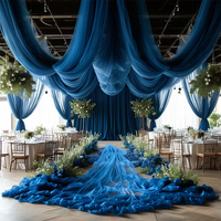 Voile brillante pour drapé de fond, chemin de table et nœud de chaise – Décoration pour événements et mariages