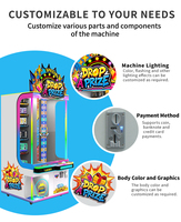 Machine d'arcade compacte à fort potentiel de profit pour enfants, avec monnayeur en plastique et acier inoxydable, mini-machine de jeu pour les entreprises