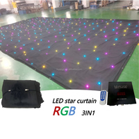 Rideau lumineux matriciel LED RGBWA 3 en 1 avec contrôle DMX pour mariage, DJ, discothèque, tissu ignifuge, taille personnalisable, IP33
