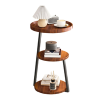 Table d'appoint multi-niveaux de style crème, petite table basse de luxe légère pour balcon, appartement, maison locative et coin de chambre
