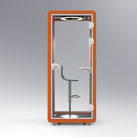 Armoire insonorisée à nacelle modulaire personnalisée mini-cabine à enregistrement vocal cabine téléphonique de bureau pour le bureau avec table pliable