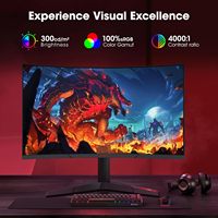 KOORUI QHD2560X1440 Moniteur incurvé 180hz 27 pouces Moniteur de courbe de jeu Affichage PC Ordinateur Moniteur anti-lumière bleue pour ordinateur de bureau
