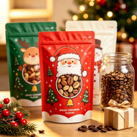 Sacs d'emballage cadeau de Noël imprimés sur mesure, qualité alimentaire, impression numérique, refermables avec fermeture éclair, pour bonbons et biscuits