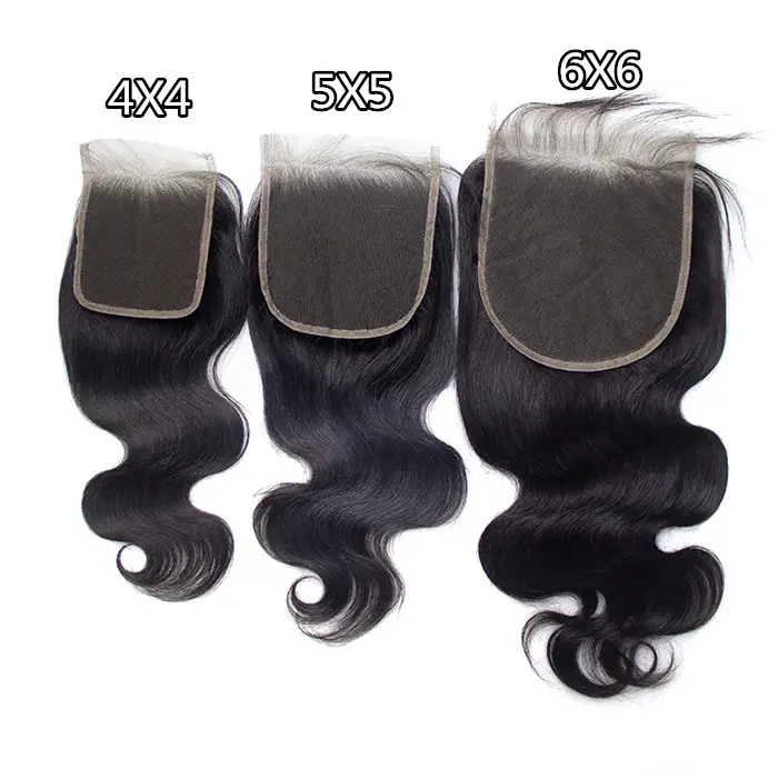 HD LACE closure frontal thin film swiss 13X4 4X4 5X5 6X6 straight wave curly, preplucked transparent lace closure