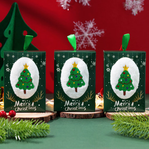 Christmas Towel Gift <b>Box</b> 35x35cm Square Absorbent <b>Soft</b> Hand Towel Custom Logo Company Gifts Holiday Benefits - Product Image 2