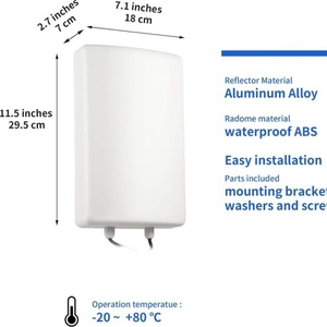 Antena de Panel <span class=keywords><strong>MIMO</strong></span> 2x2 Compatible con 5G 4G LTE WiFi, Admite Múltiples Operadores, Mejora la Señal del Hogar, Exterior, 700-2700MHz - Product Image 2