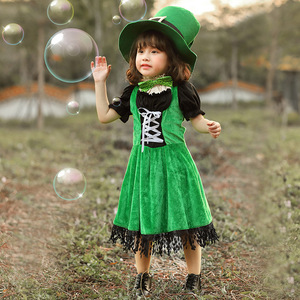 Disfraz <span class=keywords><strong>de</strong></span> Halloween XJ - Estilo Étnico Europeo <span class=keywords><strong>para</strong></span> Niña - <span class=keywords><strong>Traje</strong></span> <span class=keywords><strong>para</strong></span> Actuación del Día <span class=keywords><strong>de</strong></span> San Patricio - Disfraz <span class=keywords><strong>de</strong></span> Hada Irlandesa - Product Image 1