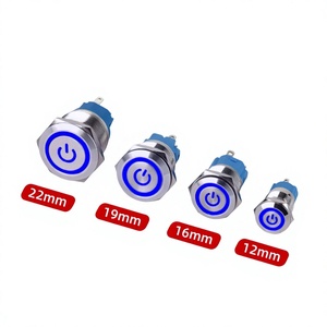 उच्च गुणवत्ता 16 मिमी नो/एनसी 5 पिन पीतल <span class=keywords><strong>12v</strong></span> ip67/ip65 क्षणिक कार हॉर्न पुश बटन स्विच - Product Image 3