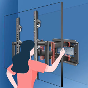 حامل تلفزيون حائطي Swelix DY999S قابل للتعديل والدوران بذراع مفصلي كبير الحجم مع إمكانية الإمالة وحركة كاملة لشاشات 55-100 بوصة - Product Image 1
