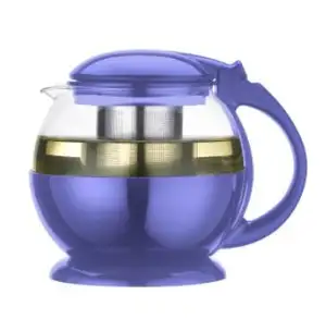 整体销售优雅设计不同颜色的耐热玻璃茶壶咖啡壶带滤网