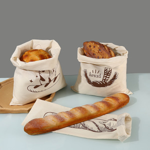 Bolsas de Pan de Lino Natural Personalizadas al por Mayor, Sin Blanquear y Reutilizables, Contenedor de Almacenamiento de Pan con Cordón - Product Image 6