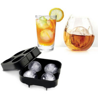 Moule à glaçons sphériques en silicone de qualité alimentaire, réutilisable, à démoulage facile, personnalisable avec logo, pour la fabrication de glaces – Écologique et en promotion