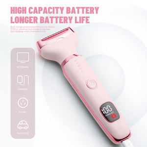 Rasoir électrique 4 en 1 pour femmes, épilation indolore, rechargeable, tondeuse à cheveux pour les aisselles, les jambes et le nez, bikini. - Product Image 2