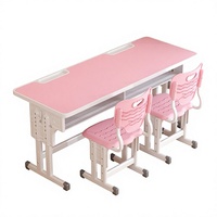 Ensemble d'étude robuste pour étudiants, table scolaire institutionnelle, chaise certifiée ISO, bureau éducatif, mobilier écologique, compatible OEM/ODM