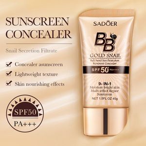 SADOER vente en gros imperméable à l'eau hydratant correcteur base de maquillage escargot doré crème solaire BB crème fond de teint liquide - Product Image 4