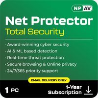 Logiciel antivirus Net Protector Total Security 2026, 5 utilisateurs, abonnement de 3 ans, licence numérique, livraison instantanée par e-mail
