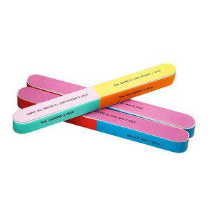 Colored Edge Nail File <b>EVA</b> Sponge 180 Grit Reusable For Nail Shaping And Polishing - Product Image 5
