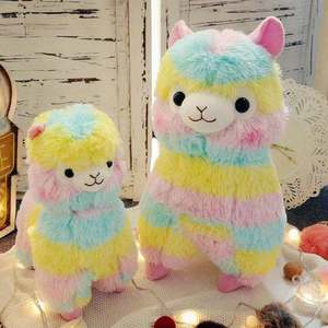 Peluche all'ingrosso di pecora arcobaleno simpatica con bestia divina, imbottita in cotone PP, cavallo di fango vegetale, bambola per macchina artiglio - Product Image 2
