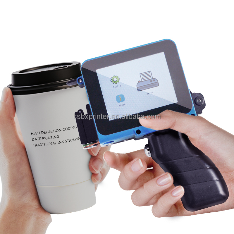 Multiple Color Cartridges Mini Handheld Inkjet Printer for Paper Box Expiry Date Coding Machine