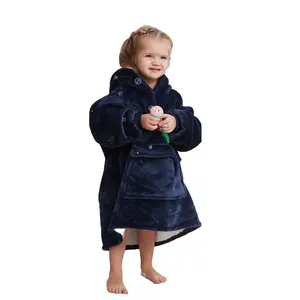 Couverture à capuche pour enfants de 3 à 6 ans, sweat-shirt avec poche pour petites filles et garçons
