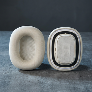 For AirPods Max Hybrid Cloth Silicone Ear <b>Pads</b> Soft Fabric Rubber Replacement Headphone <b>Cushions</b> Comfortable Earpads Covers - Product Image 2