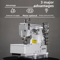 Machine à coudre industrielle à point noué à quatre aiguilles et six fils, double face, décorative, pour la fabrication de chaussures
