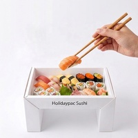 Boîte de pique-nique rectangulaire jetable ESTICK pour l'automne, en carton blanc de qualité alimentaire, transformable et autoportante, idéale pour le camping en extérieur