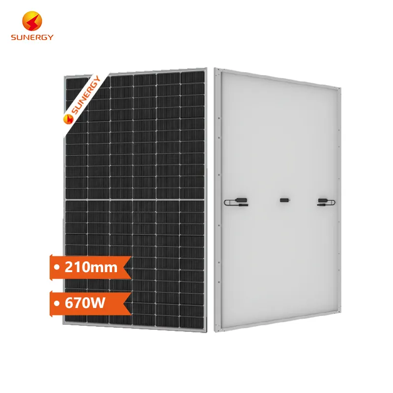 Sunergy Fotovoltaïsche Paneel 650W 655W 660W 665W 670W Huis Zonne-Energie Prijs 660W Zonnecel Prijs