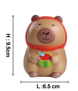 Capybara, jouet en <span class=keywords><strong>PVC</strong></span> et PU, animal mignon, dessin animé, élastique, à récupération lente, idée cadeau - Product Image 4
