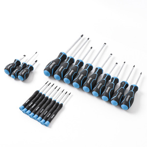 <b>Screwdriver</b> Set 20 Pc Magnetic Tip Cross Phillips Bit Anti-Slip Handle Plastic Grip Standard <b>Screwdriver</b> Diy Tool Kit - Product Image 1