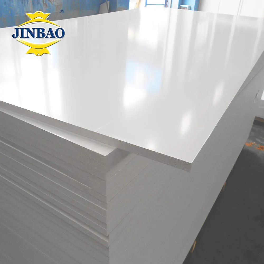 JINBAO high Density large colored Plastic celuka foam sheet printing forex panel pvc foam board printing for kitchen cabinets