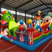 Château sautant gonflable géant de qualité commerciale pour le prix bon marché de longévité élevée d'amusement d'intérieur de terrain de jeu de ville