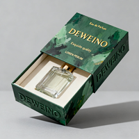 Boîte à parfum rose au design élégant avec poignée coulissante, emballage personnalisé avec logo