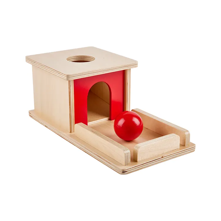 Maze Wooden Toy Ball Drop Box Permanence Target Box Montesori with Tray run baby tracker Ball Matching Game and bowls Training