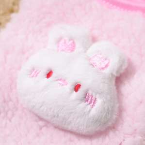 เสื้อกั๊กผ้ากำมะหยี่สีชมพูเนื้อหนาให้ความอบอุ่นสำหรับสุนัข<span class=keywords><strong>อายุ</strong></span><span class=keywords><strong>2</strong></span><span class=keywords><strong>เดือน</strong></span>สำหรับฤดูใบไม้ผลิฤดูใบไม้ร่วง - Product Image 5