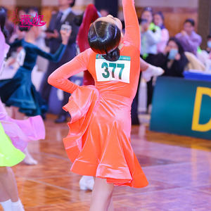 Vennystyle manches longues cou licou Costume de danse lyrique Jazz Latin patinage sur glace robe de Ballet Performance porter des costumes de danse - Product Image 3