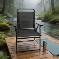 Chaise pliante de loisirs d'extérieur moderne de haute qualité, légère, multifonctionnelle, portable, imperméable, avec structure en fer et revêtement en tissu