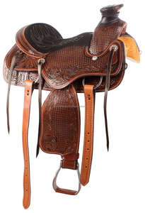 Sillín de equitación de estilo occidental de alta calidad Y & Z, sillín de acero inoxidable duradero de cuero genuino, Color personalizado, logotipo personalizado en inglés - Product Image 6