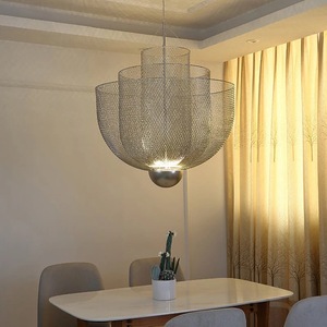 Lampadario a sospensione in metallo di lusso olandese, stile nordico, per soggiorno, <span class=keywords><strong>sala</strong></span> da pranzo, villa, gabbia in ferro, stile industriale - Product Image 6