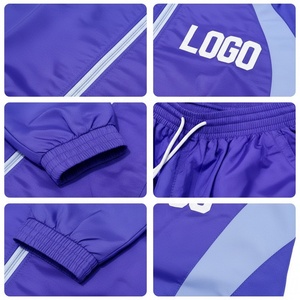 Conjunto Deportivo de Dos Piezas para Hombre, Chaqueta Cortavientos de Nailon Oversize con Cierre y Logotipo Personalizado, Pantalones Cortos Deportivos, Novedad 2026 - Product Image 2