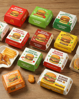 Boîte à hamburger biodégradable en forme de coquille de palourde, emballage en papier pour hot-dogs à emporter, boîte à burger personnalisée