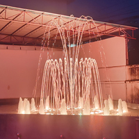 Fuente de Agua Comercial de Acero Inoxidable, Diseño Tropical, Construcción Ecológica y Duradera, Voltaje Universal para Uso en Exteriores