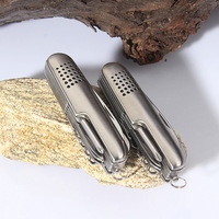 Couteau de poche multi-outils en acier inoxydable 14 en 1 Couteau multifonctionnel pliant de camping personnalisé pour couteau de survie de poche en plein air