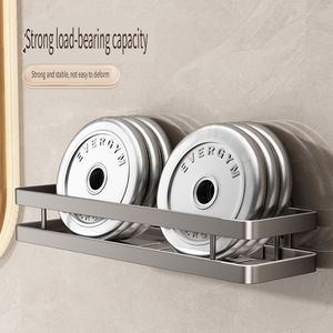 Étagère murale moderne à double niveau en acier inoxydable pour salle de bain, avec design étanche et non pliable - Product Image 4