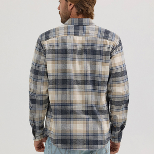 Camisas de franela a cuadros neutros forradas acolchadas gruesas altas y grandes a rayas vintage actuación familiar de talla grande franela acolchada elástica - Product Image 5