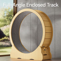 Roue de course pour chat en bois multicouche, tapis de course silencieux en bois massif pour chat, roue d'exercice et de fitness
