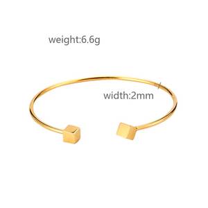 High Quality Trendy Women's Waterproof <b>Stainless</b> <b>Steel</b> 18K Gold Plated Party Bracelet Set Gift - Product Image 2